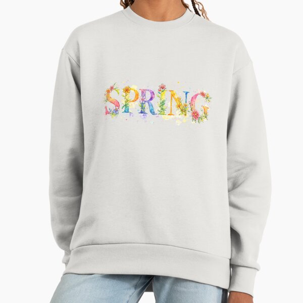 Watercolor Spring Floral Lettering Design Colorful - Adult & Kids T-Shirts, Sweatshirts & Hoodies apparel design preview 1