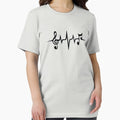 Music Pulse Heartbeat Notes Clef Frequency Wave Sound - Adult & Kids T-Shirts, Sweatshirts & Hoodies apparel design preview 1