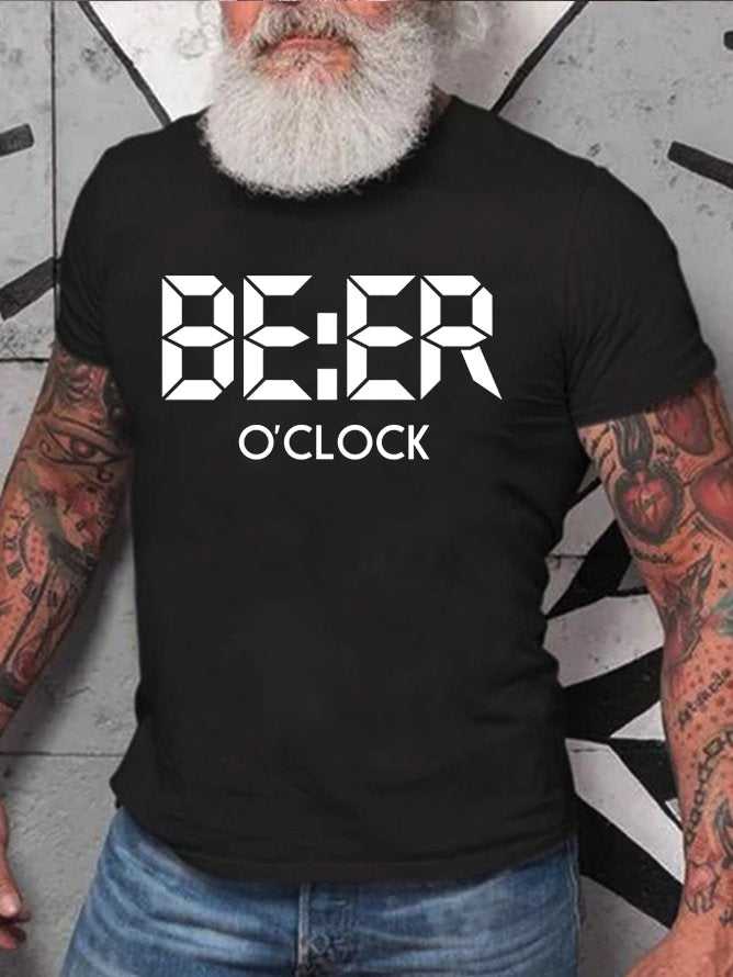 Beer O'Clock Print Men Slogan - Adult & Kids T-Shirts, Sweatshirts & Hoodies apparel design preview 2