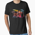 Drum Set (bold digital colors) - Adult & Kids T-Shirts, Sweatshirts & Hoodies apparel design preview 1