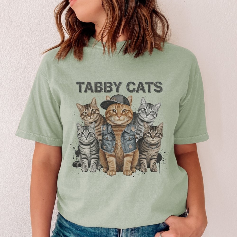 Tabby Cat Band - Adult & Kids T-Shirts, Sweatshirts & Hoodies apparel design preview 1