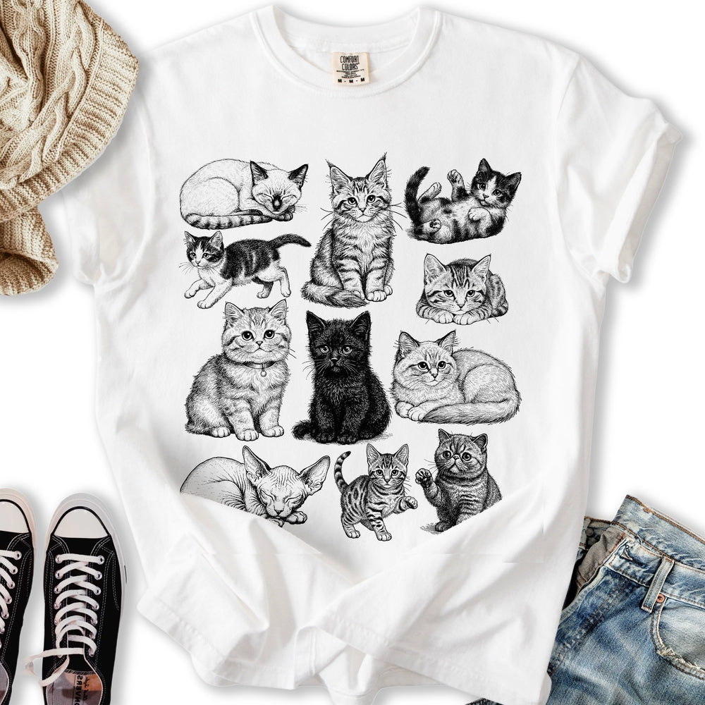 Tattoo Style Cats - Adult & Kids T-Shirts, Sweatshirts & Hoodies apparel design preview 2
