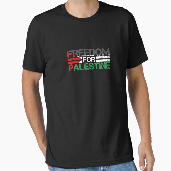 Freedom For Palestine Distressed Falastini Flag - Adult & Kids T-Shirts, Sweatshirts & Hoodies apparel design preview 1
