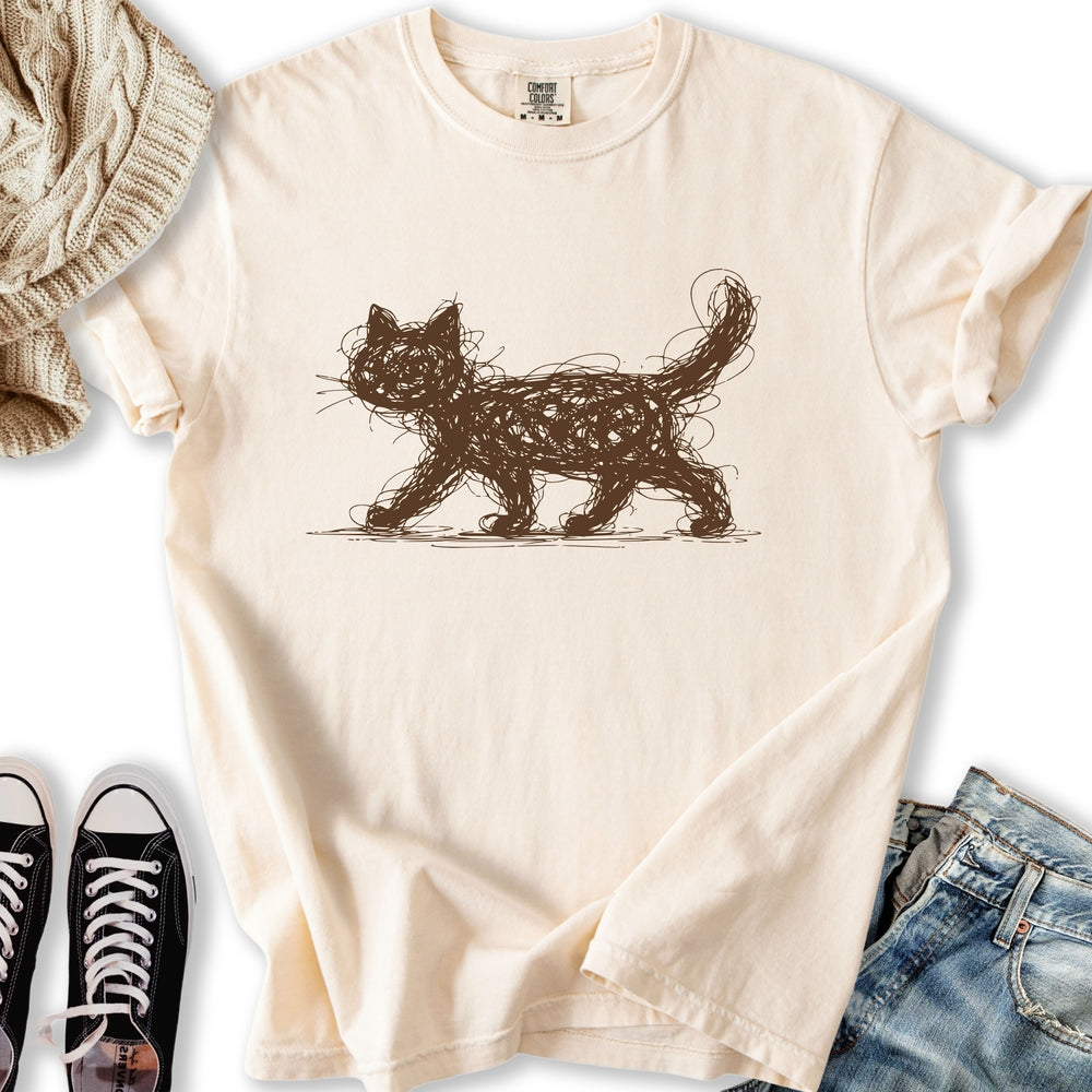 Scribbled Cat - Adult & Kids T-Shirts, Sweatshirts & Hoodies apparel design preview 1