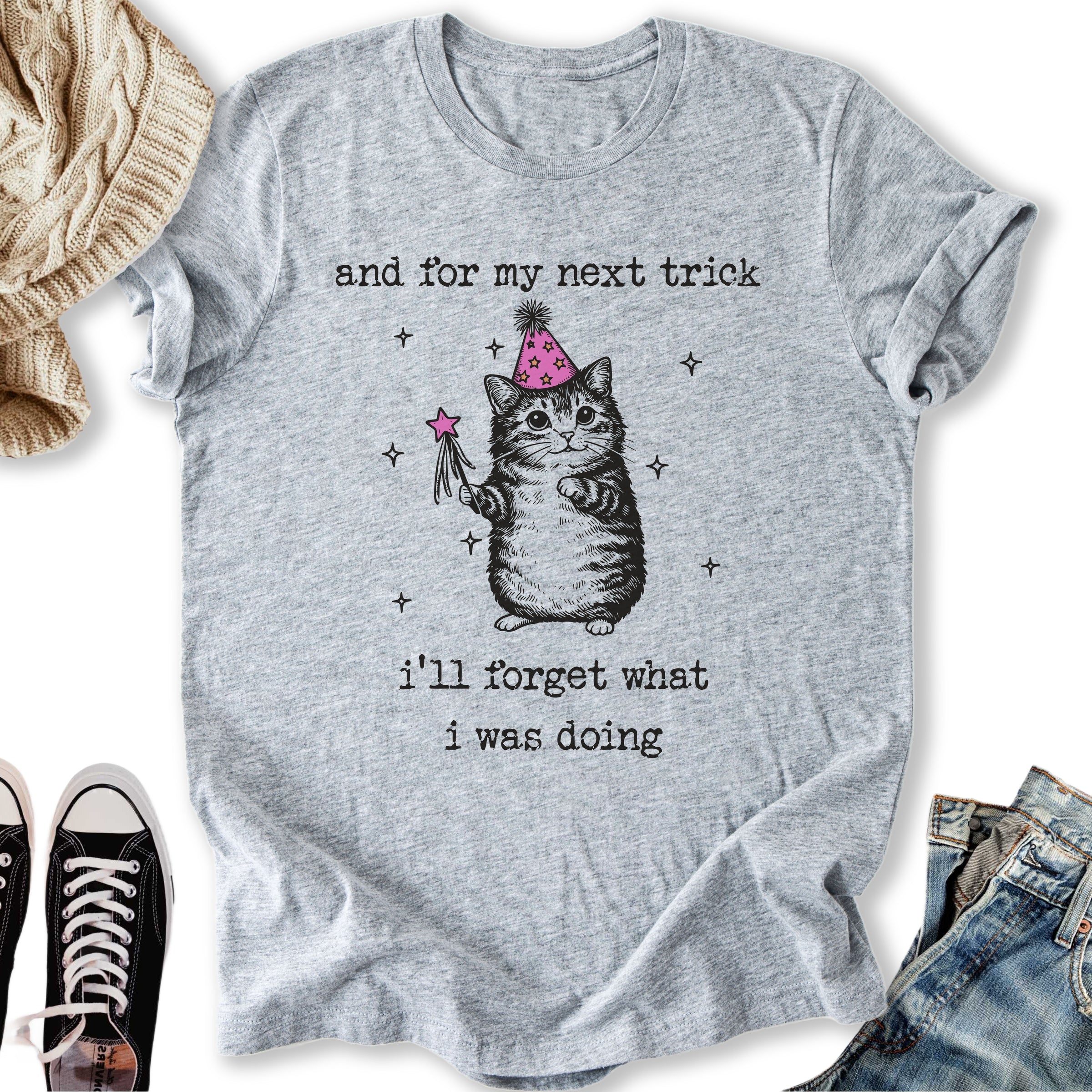 Forgetful Cat - Adult & Kids T-Shirts, Sweatshirts & Hoodies apparel design preview 1