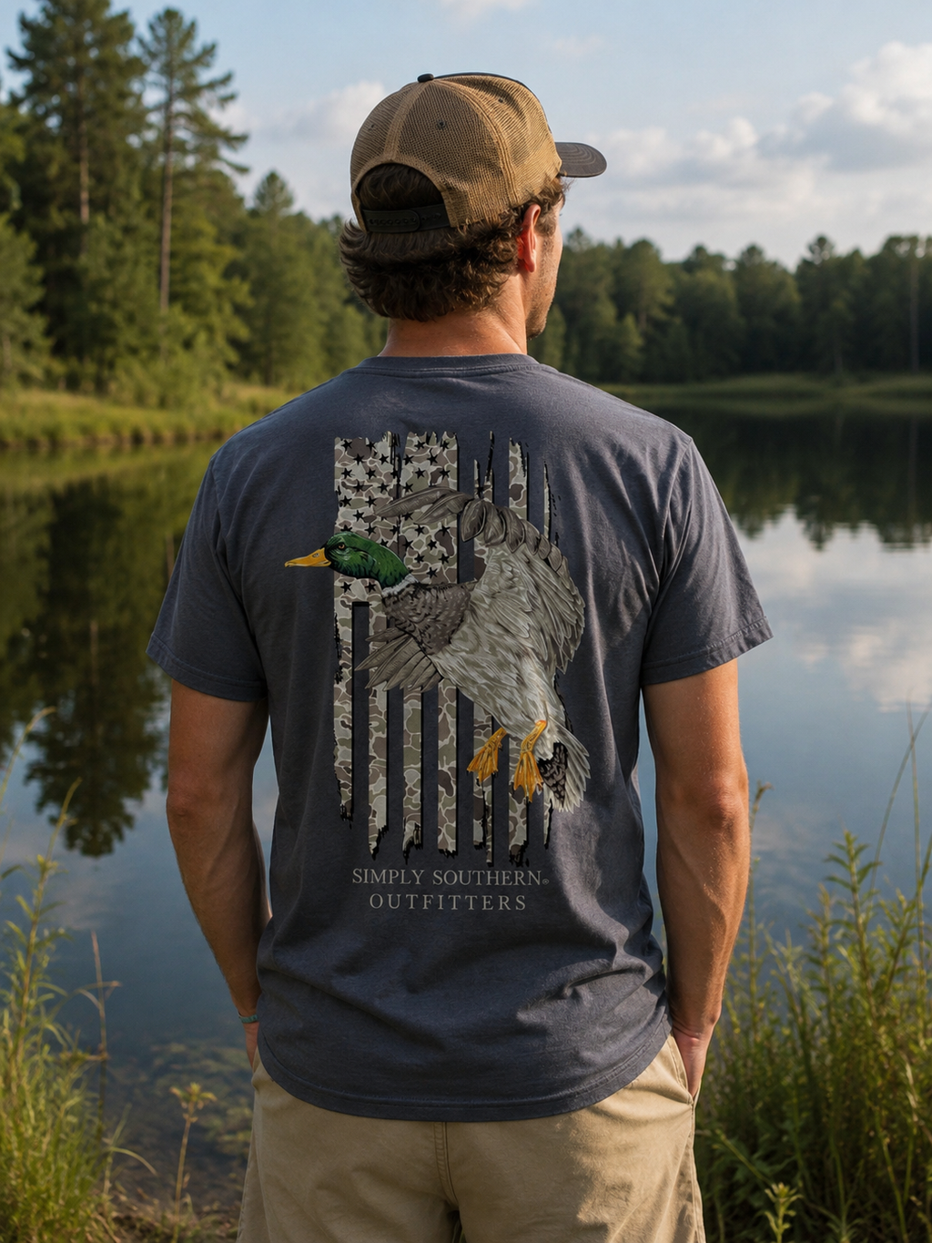 Simply Southern Outfitters Camo Duck Mineral Washed - Adult & Kids T-Shirts, Sweatshirts & Hoodies apparel design preview 1