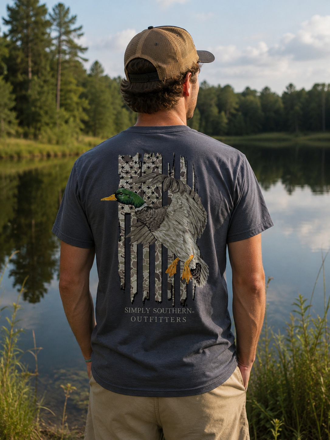 Simply Southern Outfitters Camo Duck Mineral Washed - Adult & Kids T-Shirts, Sweatshirts & Hoodies apparel design preview 1
