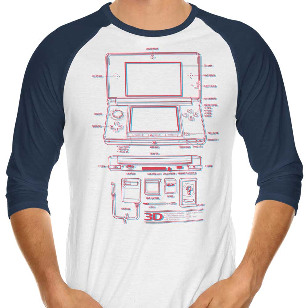 3DS 3/4 Sleeve Raglan - Adult & Kids T-Shirts, Sweatshirts & Hoodies apparel design preview 1