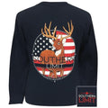 Southern Limits American Deer Flag - Adult & Kids T-Shirts, Sweatshirts & Hoodies apparel design preview 1