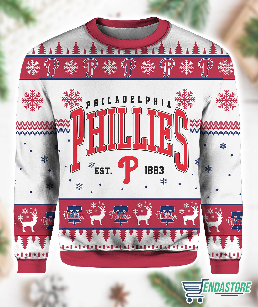 Philadelphia Phillies Baseball Christmas Ugly Sweater product image