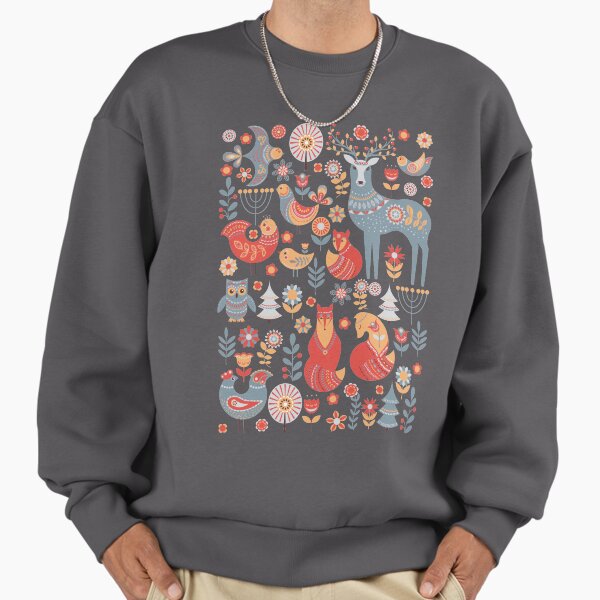 Seamless pattern with winter forest, deer, owl and - Adult & Kids T-Shirts, Sweatshirts & Hoodies apparel design preview 1