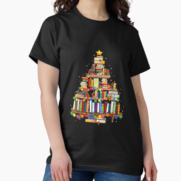 Christmas Library Tree Librarian Book - Adult & Kids T-Shirts, Sweatshirts & Hoodies apparel design preview 1