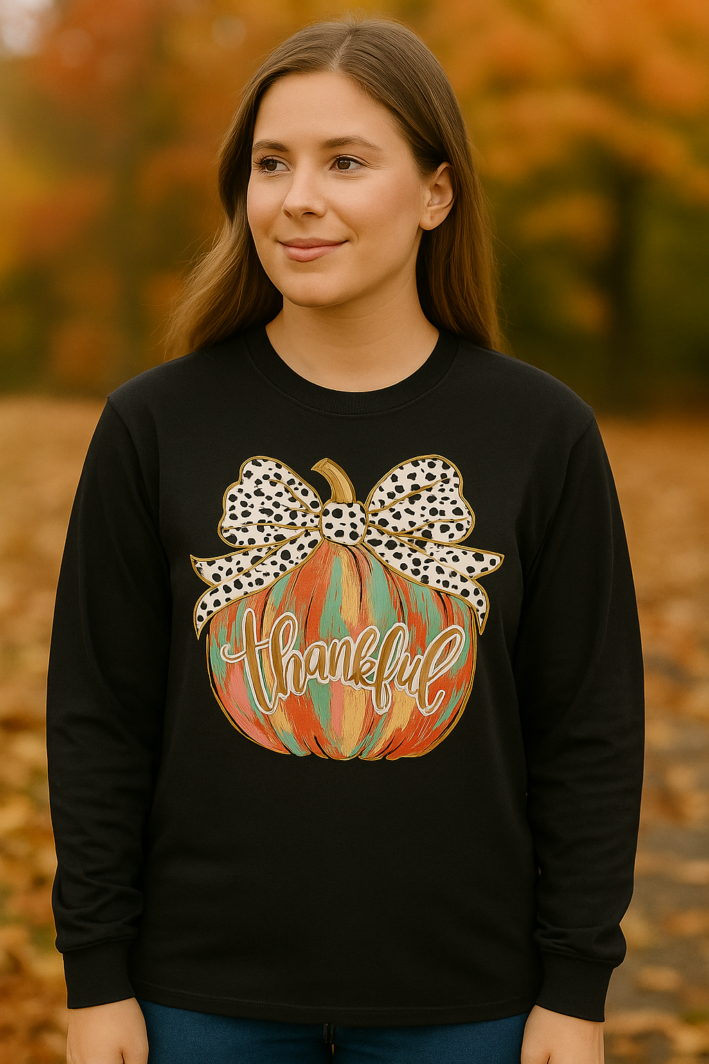 Southern Couture Soft Painted Pumpkin Fall - Adult & Kids T-Shirts, Sweatshirts & Hoodies apparel design preview 1