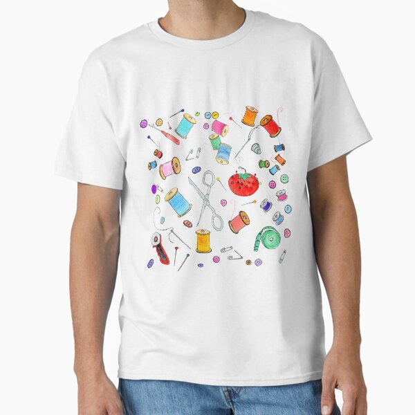 Sewing Notions on Black - Adult & Kids T-Shirts, Sweatshirts & Hoodies apparel design preview 1