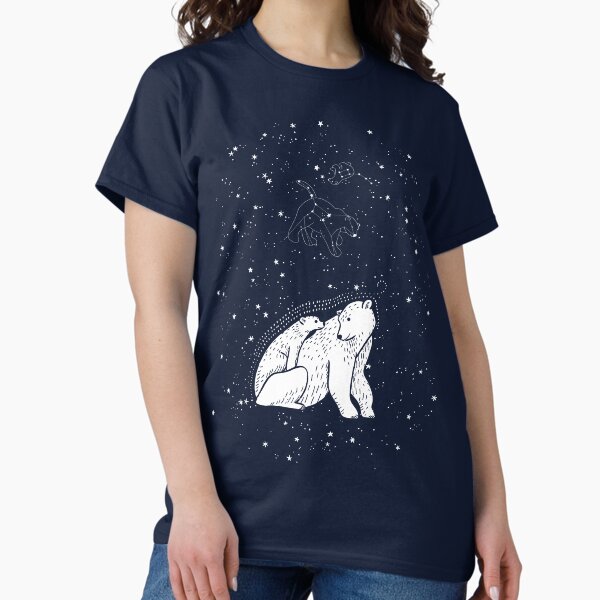 Polar Bear and Constellation Arctic Night Sky Stars - Adult & Kids T-Shirts, Sweatshirts & Hoodies apparel design preview 1