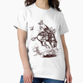 Cowboy on Bucking Bronco Vintage Illustration - Adult & Kids T-Shirts, Sweatshirts & Hoodies apparel design preview 1
