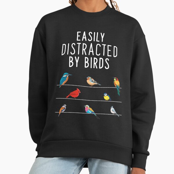 Easily Distracted By Birds, Birthday Gift for Bird - Adult & Kids T-Shirts, Sweatshirts & Hoodies apparel design preview 1