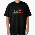 I love Eurovision rainbow pattern - Adult & Kids T-Shirts, Sweatshirts & Hoodies apparel design preview 1