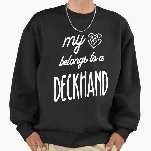 My Heart Belongs To a Deckhand Job Title Gift - Adult & Kids T-Shirts, Sweatshirts & Hoodies apparel design preview 1
