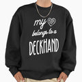 My Heart Belongs To a Deckhand Job Title Gift - Adult & Kids T-Shirts, Sweatshirts & Hoodies apparel design preview 1