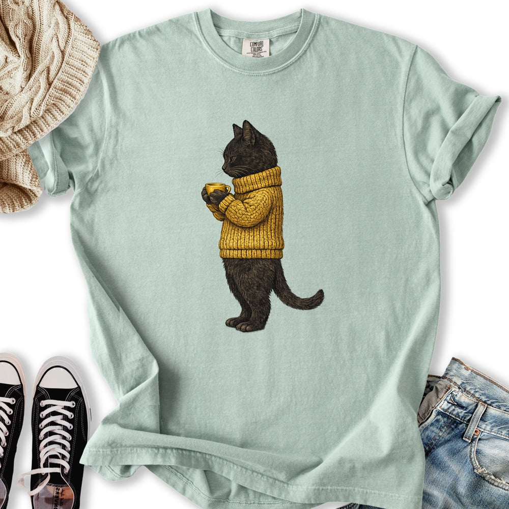 Cozy Black Cat - Adult & Kids T-Shirts, Sweatshirts & Hoodies apparel design preview 1