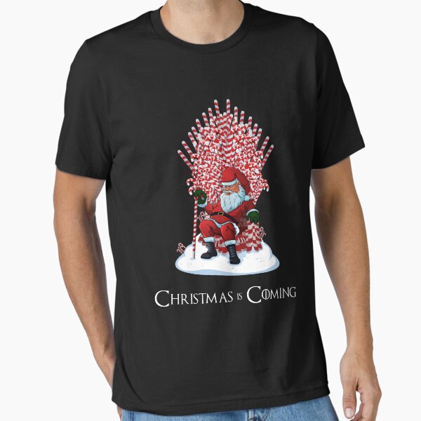 Christmas Is Coming Santa Candy Cane Throne - Adult & Kids T-Shirts, Sweatshirts & Hoodies apparel design preview 1
