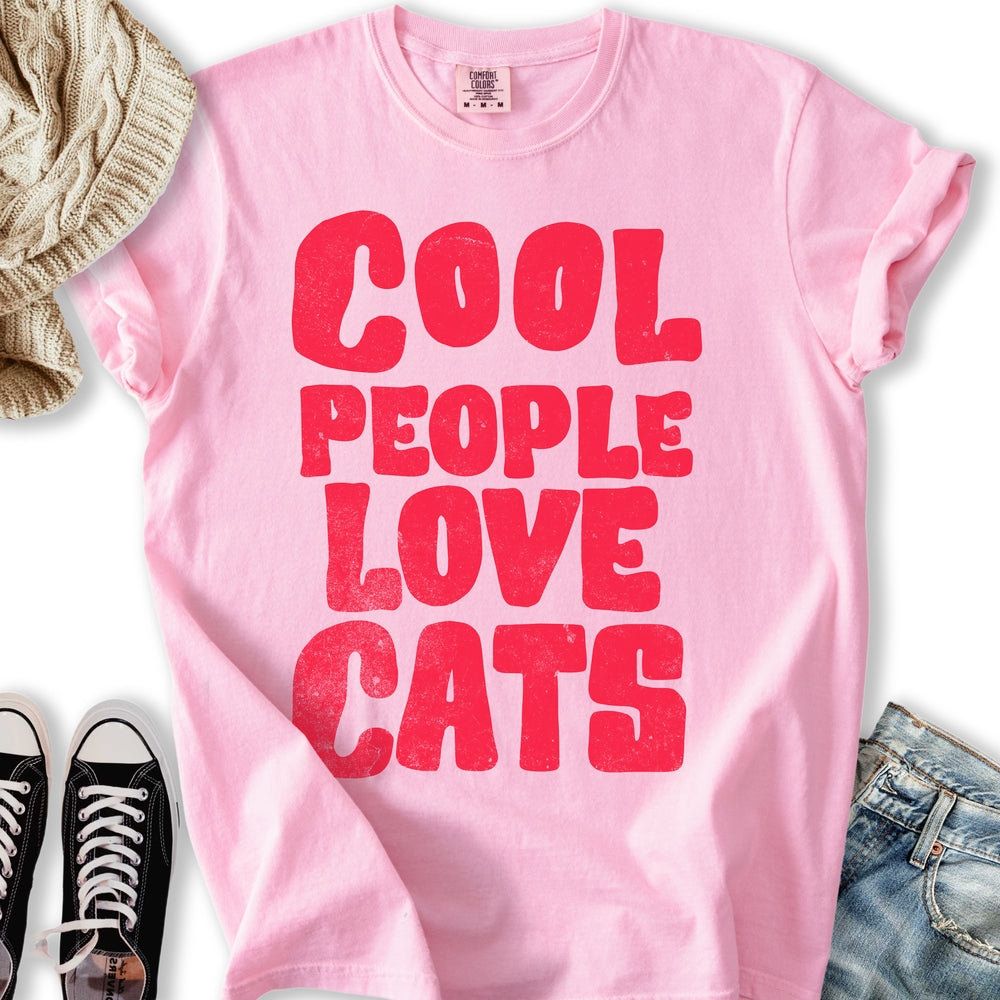 Cool People Love Cats - Adult & Kids T-Shirts, Sweatshirts & Hoodies apparel design preview 1