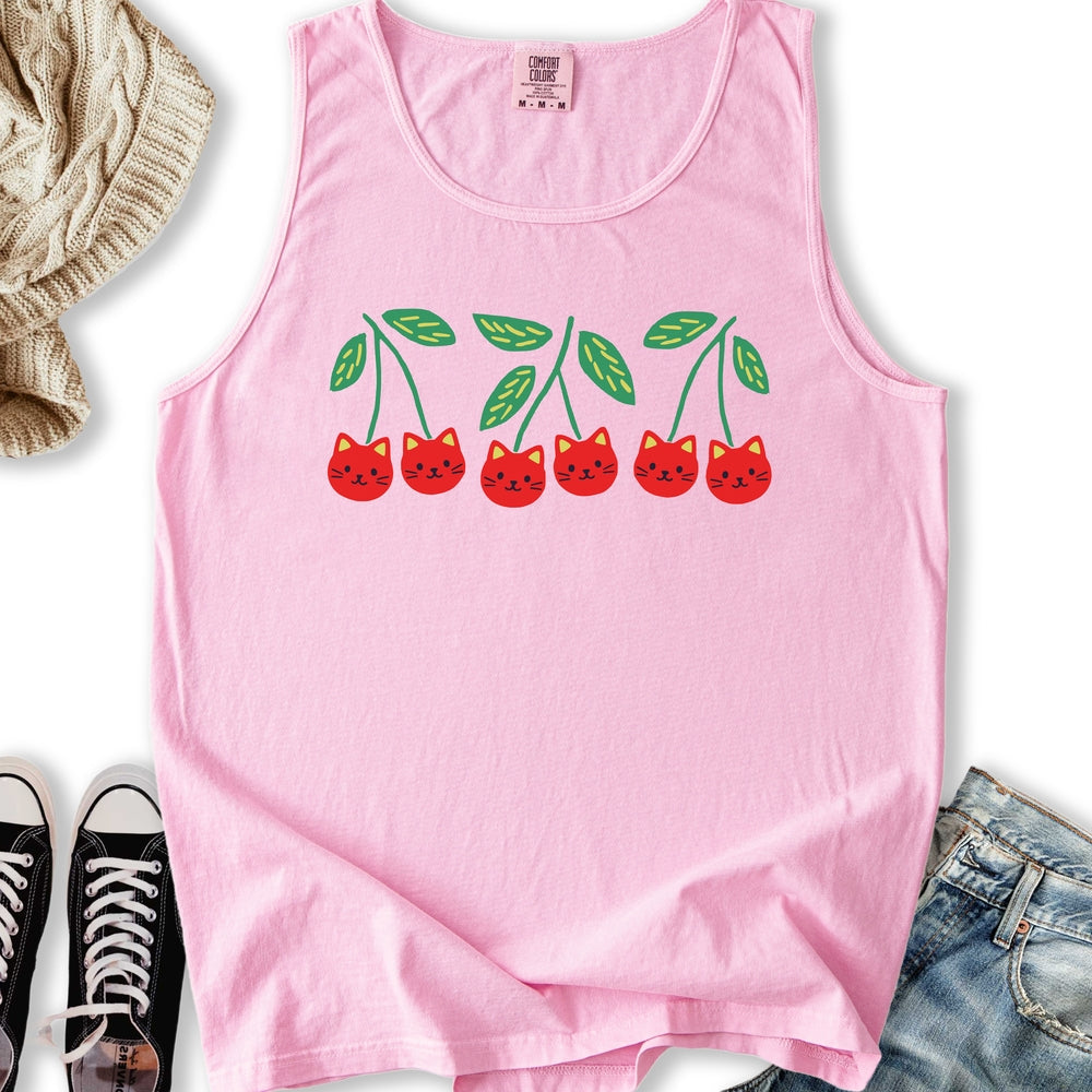 Cherry Kittens Tank - Adult & Kids T-Shirts, Sweatshirts & Hoodies apparel design preview 1