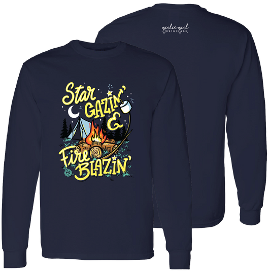 Girlie Girl Originals Star Gazin Fire Blazin Fall - Adult & Kids T-Shirts, Sweatshirts & Hoodies apparel design preview 2