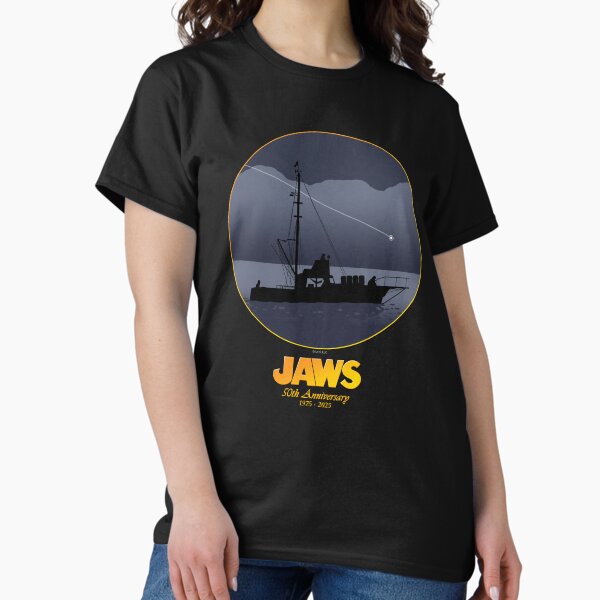 Jaws 50th Anniversary Shooting Star (Gold Variant) - Adult & Kids T-Shirts, Sweatshirts & Hoodies apparel design preview 1