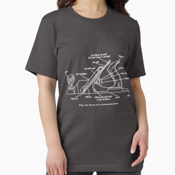 Woodworking Plane Technical Drawing - Adult & Kids T-Shirts, Sweatshirts & Hoodies apparel design preview 1