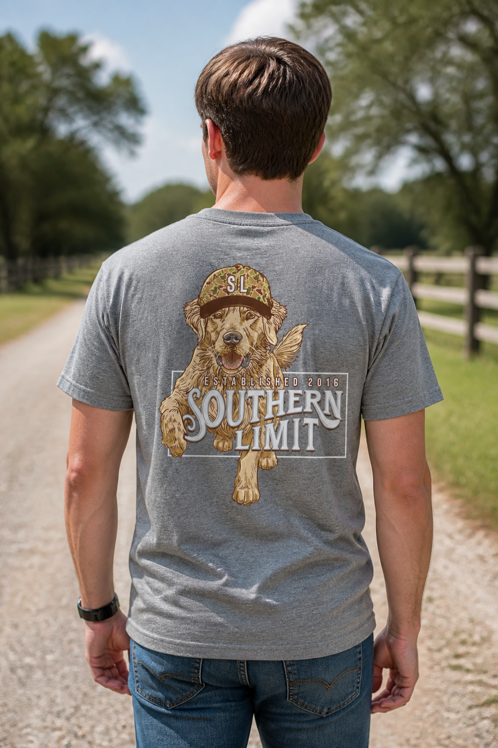 Southern Limit Camo Dog - Adult & Kids T-Shirts, Sweatshirts & Hoodies apparel design preview 1