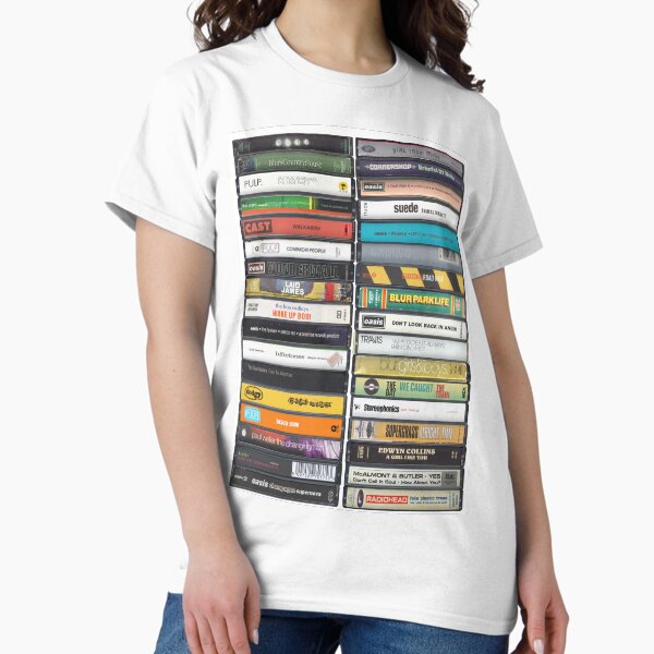 Britpop Singles 90s Music Cassette Print - Adult & Kids T-Shirts, Sweatshirts & Hoodies apparel design preview 1