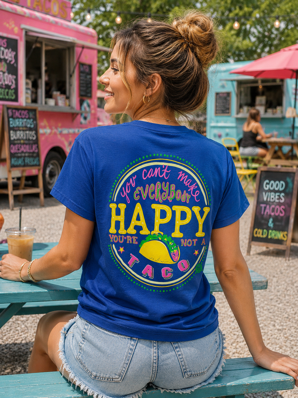 Girlie Girl Originals Happy Taco - Adult & Kids T-Shirts, Sweatshirts & Hoodies apparel design preview 1