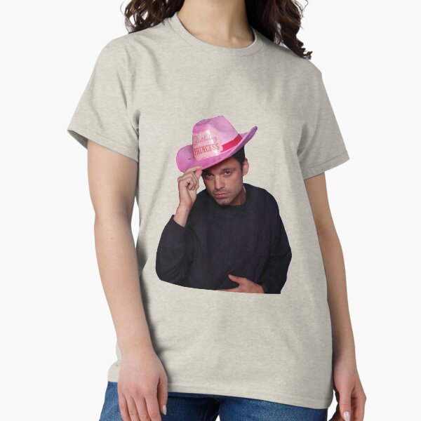 Yee Haw! Sebastian Stan with Pink birthday Princess - Adult & Kids T-Shirts, Sweatshirts & Hoodies apparel design preview 1