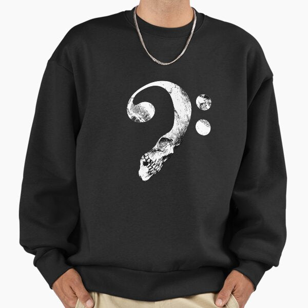 Bass Clef Skull - Adult & Kids T-Shirts, Sweatshirts & Hoodies apparel design preview 1