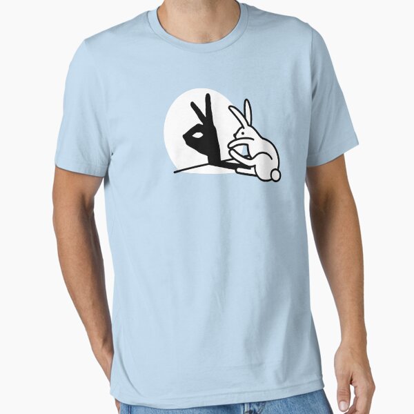 Funny Rabbit hand shadow puppets humor pop art - Adult & Kids T-Shirts, Sweatshirts & Hoodies apparel design preview 1