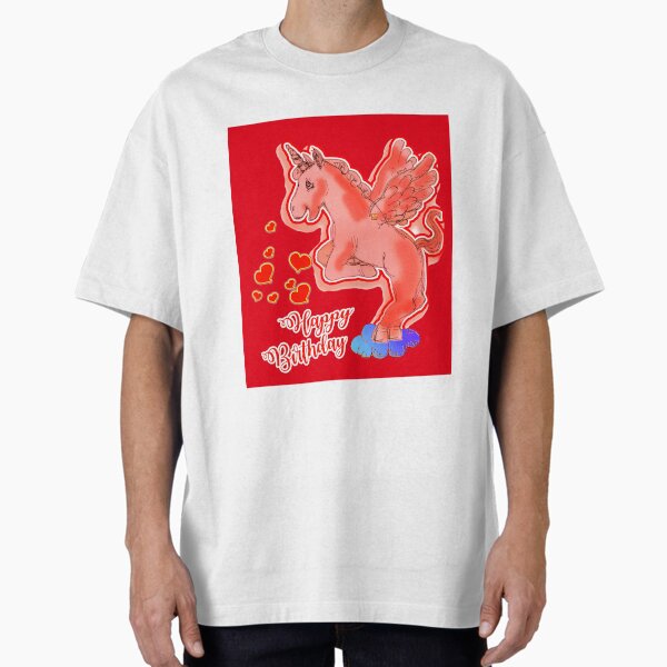 Happy Birthday Loving Unicorn Horse On A Cloud - Adult & Kids T-Shirts, Sweatshirts & Hoodies apparel design preview 1