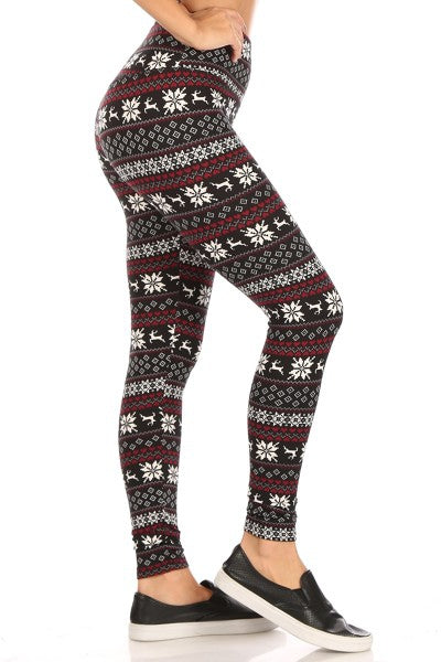 Christmas Fair Isle Burgundy Soft Lounge Fleece Lined - Adult & Kids T-Shirts, Sweatshirts & Hoodies apparel design preview 2