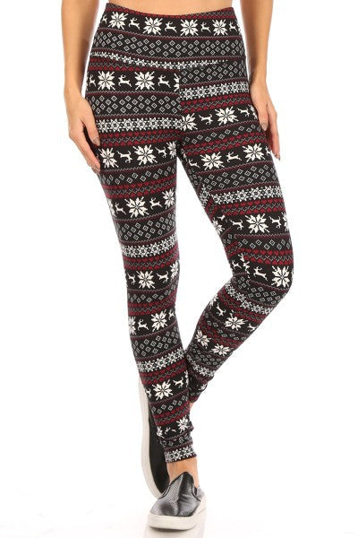 Christmas Fair Isle Burgundy Soft Lounge Fleece Lined - Adult & Kids T-Shirts, Sweatshirts & Hoodies apparel design preview 1