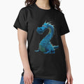 Cute blue fluffy plush funny dragon, Legendary - Adult & Kids T-Shirts, Sweatshirts & Hoodies apparel design preview 1