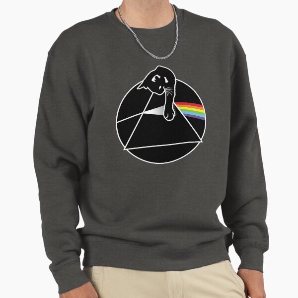 Pink Floyd dark Side of the Moon with cat - Adult & Kids T-Shirts, Sweatshirts & Hoodies apparel design preview 1