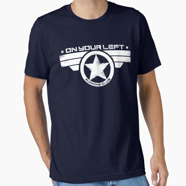 "On Your Left Running Club" Distressed Print 2 - Adult & Kids T-Shirts, Sweatshirts & Hoodies apparel design preview 1