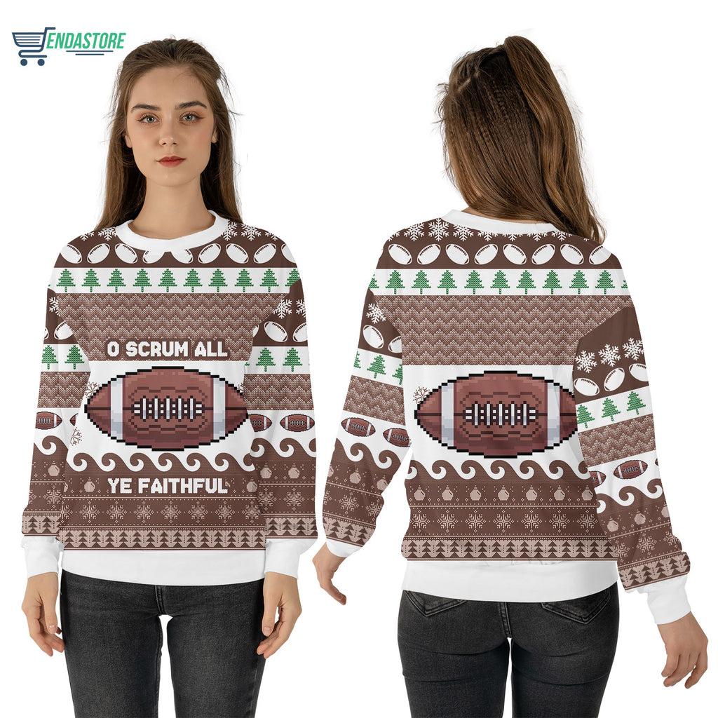 O scrum all ye faithful Christmas sweater product image 4