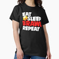 Eat Sleep Brawl Repeat Stars - Adult & Kids T-Shirts, Sweatshirts & Hoodies apparel design preview 1