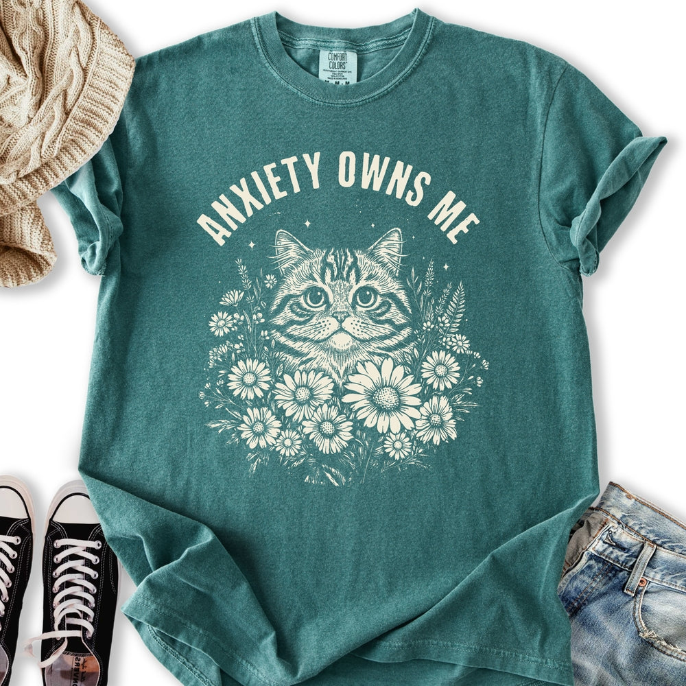 Anxiety Cat - Adult & Kids T-Shirts, Sweatshirts & Hoodies apparel design preview 1