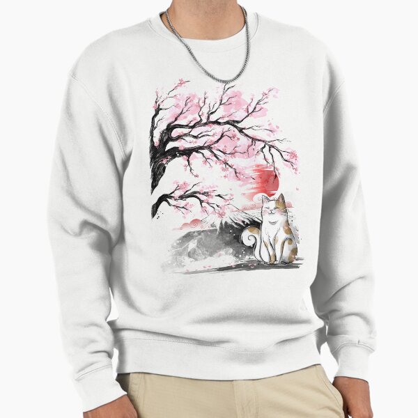 Sakura cat - Adult & Kids T-Shirts, Sweatshirts & Hoodies apparel design preview 1