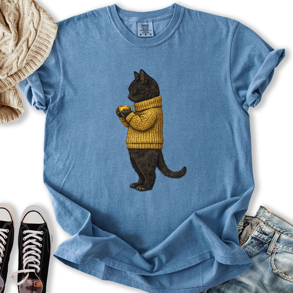 Cozy Black Cat - Adult & Kids T-Shirts, Sweatshirts & Hoodies apparel design preview 2