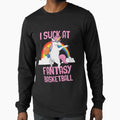 I Suck at Fantasy Basketball Funny Unicorn Sports - Adult & Kids T-Shirts, Sweatshirts & Hoodies apparel design preview 1