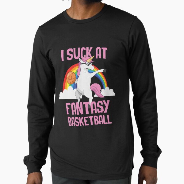I Suck at Fantasy Basketball Funny Unicorn Sports - Adult & Kids T-Shirts, Sweatshirts & Hoodies apparel design preview 1